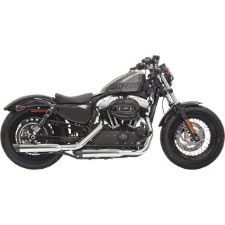 TERMINALI BASSANI XHAUST FIREPOWER SLIP-ON 3" SLASH CUT CROMATO-NERO SPORTSTER XL 14-20