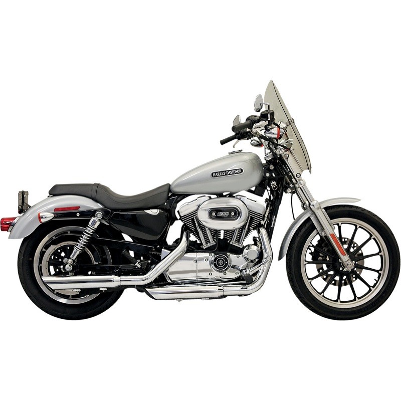 TERMINALI BASSANI XHAUST FIREPOWER SLIP-ON 3" SLASH DOWN CROMATO SPORTSTER XL 04-13