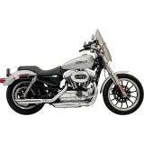 BASSANI XHAUST FIREPOWER SLIP-ON SLASH DOWN 3" CHROME MUFFLER SPORTSTER XL 04-13