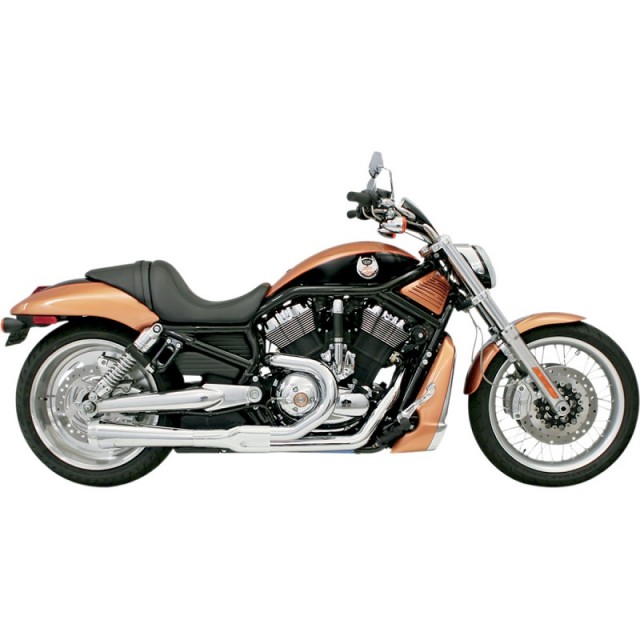 SCARICHI BASSANI XHAUST ROAD RAGE 2 IN 1 CROMATO HARLEY DAVIDSON V-ROD 02-05