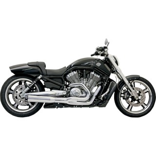 SCARICHI BASSANI XHAUST ROAD RAGE II B1 POWER 2 IN 1 CROMATO HARLEY V-ROD 04-17