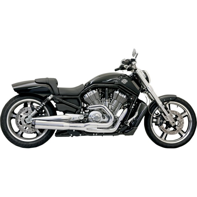 SCARICHI BASSANI XHAUST ROAD RAGE II B1 POWER 2 IN 1 CROMATO HARLEY V-ROD 04-17