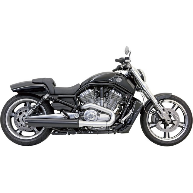TERMINALI BASSANI XHAUST SLIP-ON 4" NERO HARLEY DAVIDSON V-ROD 2009-2017