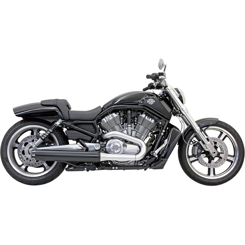 TERMINALI BASSANI XHAUST SLIP-ON 4" NERO HARLEY DAVIDSON V-ROD 2009-2017