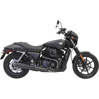 TERMINALE BASSANI XHAUST SLIP-ON 4" CORTO NERO HARLEY STREET 2015-2020