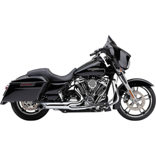 SCARICO COBRA TURN OUT 2-in-1 CROMATO PER HARLEY DAVIDSON TOURING 2018-2021 - LATO