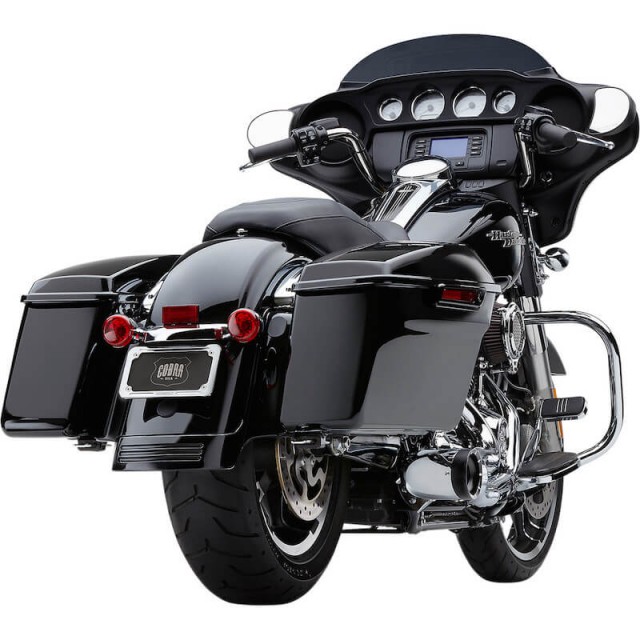 SCARICO COBRA TURN OUT 2-in-1 CROMATO PER HARLEY DAVIDSON TOURING 2018-2021 - LATO