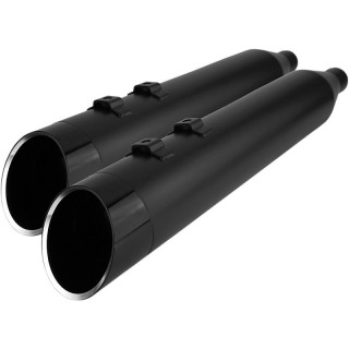 KHROME WERKS SLIP-ON HP-PLUS 4,5” BLACK MUFFLER EDGE END CAP TOURING 17-21