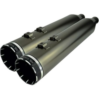 KHROME WERKS SLIP-ON HP-PLUS 4,5” CHROME SMOKED MUFFLER TRACER TIP END CAP TOURING 17-21