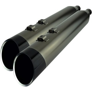 KHROME WERKS SLIP-ON HP-PLUS 4,5” CHROME SMOKED MUFFLER EDGE END CAP TOURING 17-21