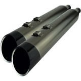 KHROME WERKS SLIP-ON HP-PLUS 4,5” CHROME SMOKED MUFFLER EDGE END CAP TOURING 17-21