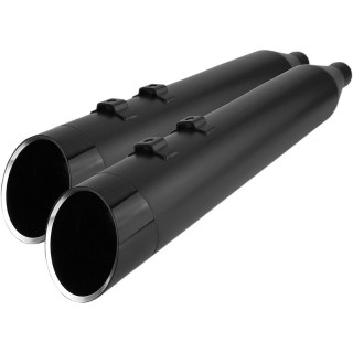 KHROME WERKS SLIP-ON HP-PLUS 4,5” BLACK MUFFLER EDGE END CAP TOURING 99-16