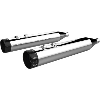 KHROME WERKS SLIP-ON HP-PLUS 4,5” CHROME MUFFLER KLASSIC END CAP TOURING 99-16