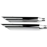 KHROME WERKS SLIP-ON HP-PLUS 3” CHROME SLASH CUT MUFFLER HARLEY SOFTAIL 07-17