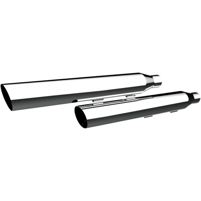 KHROME WERKS SLIP-ON HP-PLUS 3” CHROME SLANT DOWN MUFFLER HARLEY SOFTAIL 07-17