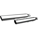 KHROME WERKS SLIP-ON HP-PLUS 3” CHROME SLANT DOWN MUFFLER HARLEY SOFTAIL 07-17