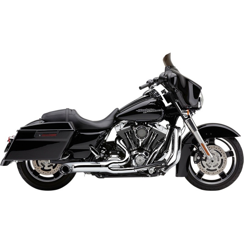 COBRA TURN OUT 2-IN-1 CHROME EXHAUST FOR HARLEY DAVIDSON TOURING 2009-2016