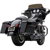 COBRA TURN OUT 2-IN-1 BLACK EXHAUST FOR HARLEY DAVIDSON TOURING 2009-2016 - REAR