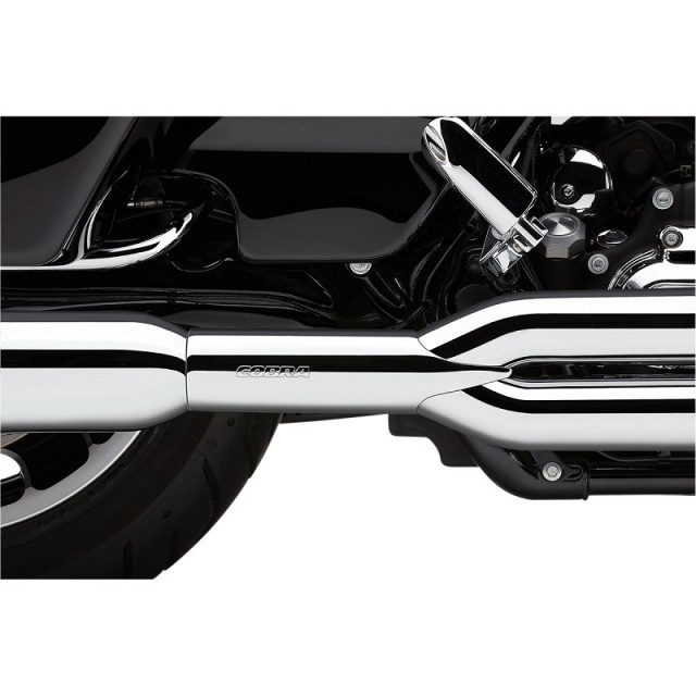 SCARICHI COBRA POWERPRO 2-IN-1 CROMATO PER BAGGER HARLEY DAVIDSON TOURING 10-16 - COLLETTORE