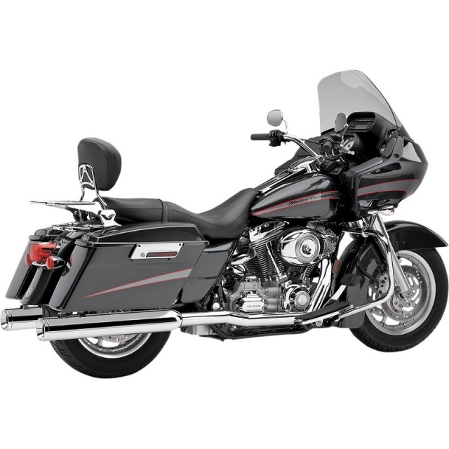 COBRA TRUE DUAL CHROME HEAD PIPES FOR HARLEY DAVIDSON TOURING 2007-2008 - SIDE