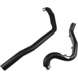 COBRA TRUE DUAL BLACK HEAD PIPES FOR HARLEY DAVIDSON TOURING 2007-2008 - HEAT SHIELDS