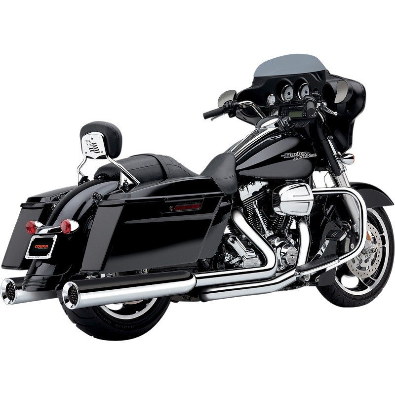 TERMINALI COBRA SLIP-ON POWR-FLO 4.5” CROMATI HARLEY DAVIDSON TOURING 1995-2016