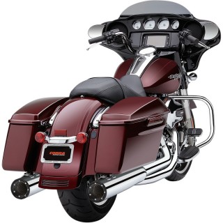 TERMINALI COBRA SLIP-ON POWR-FLO 4.5” CROMATI-NERI HARLEY DAVIDSON TOURING 1995-2016