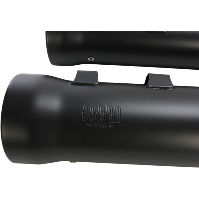 COBRA NH SERIES BLACK MUFFLERS FOR HARLEY DAVIDSON TOURING 2017-2021 - LOGO