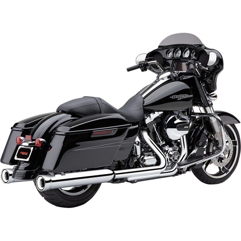 COBRA NH SERIES CHROME MUFFLERS FOR HARLEY DAVIDSON TOURING 1995-2016