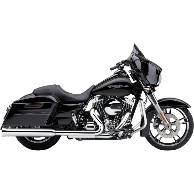 COBRA NH SERIES CHROME MUFFLERS FOR HARLEY DAVIDSON TOURING 1995-2016 - MUFFLER - SIDE