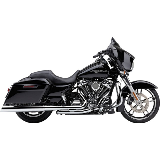 TERMINALI COBRA UPPER CUT 909 CROMATI PER HARLEY HARLEY DAVIDSON TOURING 1995-2016 - LATO