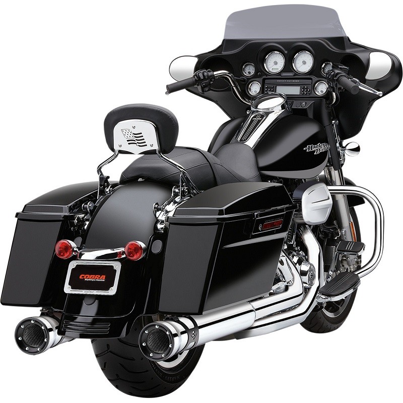 COBRA SLIP-ON 4,5" RACE PRO CHROME MUFFLER HARLEY DAVIDSON TOURING 95-16