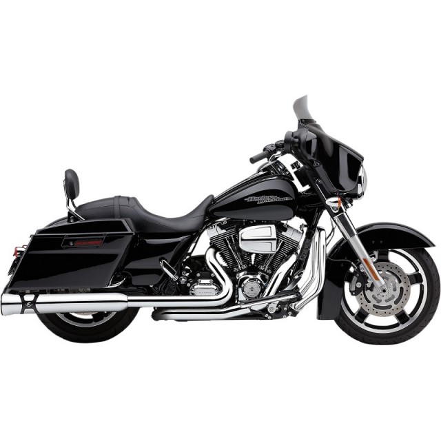 TERMINALI COBRA SLIP-ON 4,5" RACE PRO CROMATO HARLEY DAVIDSON TOURING 95-16 - LATO