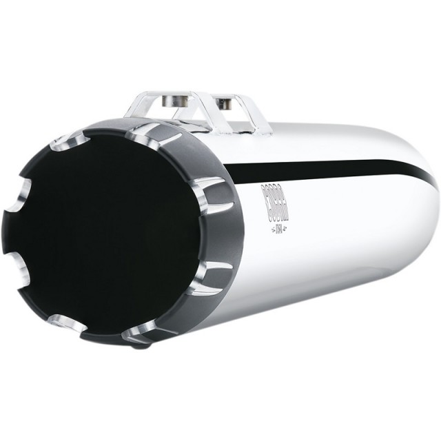 COBRA SLIP-ON 4” CHROME MUFFLERS WITH CONTRAST CUT END CAP TOURING 2017-2021 - END CAP
