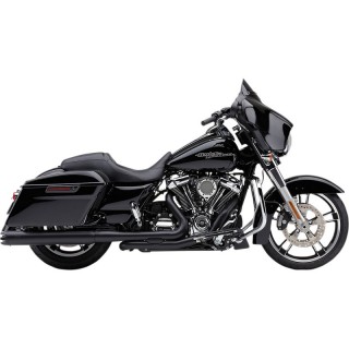COBRA SLIP-ON 4” BLACK MUFFLERS WITH CONTRAST CUT END CAP TOURING 2017-2021