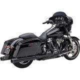COBRA SLIP-ON 4” BLACK MUFFLERS WITH CONTRAST CUT END CAP TOURING 2017-2021 - BACK