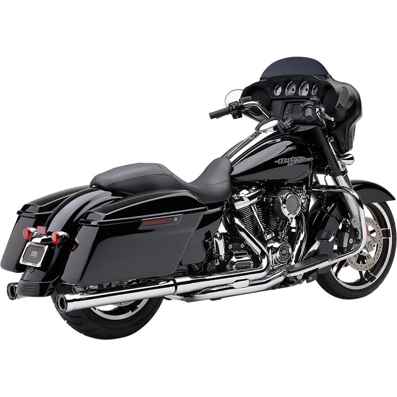 COBRA SLIP-ON 3” CHROME MUFFLERS WITH RACE-PRO END CAP TOURING 2017-2021