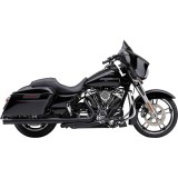 COBRA SLIP-ON 3” BLACK MUFFLERS WITH RACE-PRO END CAP TOURING 2017-2021 - SIDE