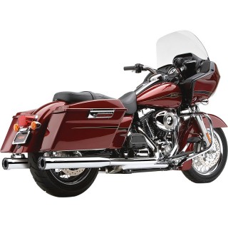COBRA SLIP-ON 3” CHROME MUFFLERS WITH RACE-PRO END CAP TOURING 1995-2016