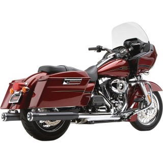 COBRA SLIP-ON 3” BLACK MUFFLERS WITH RACE-PRO END CAP TOURING 1995-2016