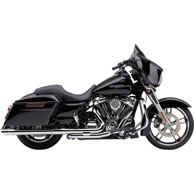 COBRA SLIP-ON 3” CHROME MUFFLERS HARLEY DAVIDSON TOURING 2017-2021 - SIDE