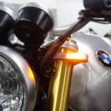 HEINZ BIKES CLASSIC BLACK FRONT LED TURN SIGNALS FOR 39-41 MM FORK ZC-LINE - BMW