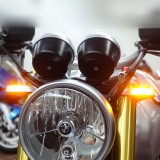 HEINZ BIKES CLASSIC BLACK FRONT LED TURN SIGNALS FOR 39-41 MM FORK ZC-LINE - FRONT
