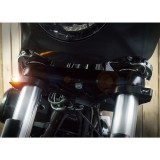 HEINZ BIKES MICRO BLACK FRONT LED TURN SIGNALS FOR 39-41MM FORK ZC-LINE - HARLEY