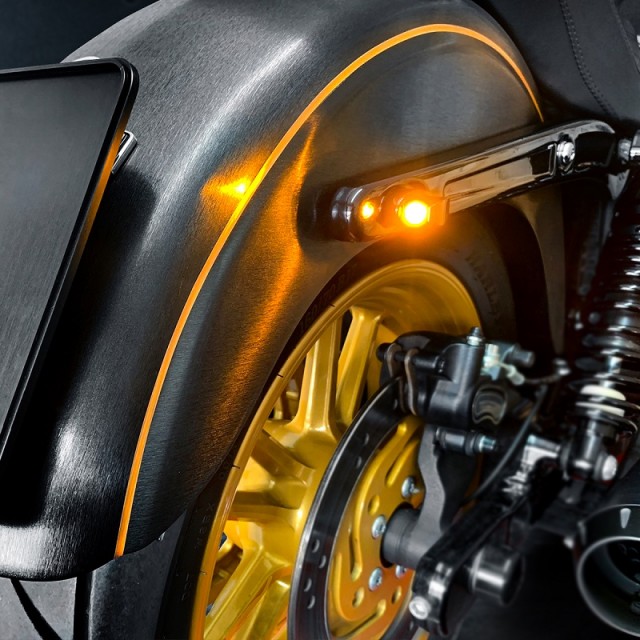 HEINZ BIKES REAR NANO SERIES WINGLETS 3IN1 LED TURN SIGNALS HARLEY 99-21 - TURN SIGNAL