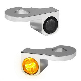 HEINZ BIKE NANO SERIES CHROME LED TURN SIGNALS SIDE LIGHT CVO 2002-2021