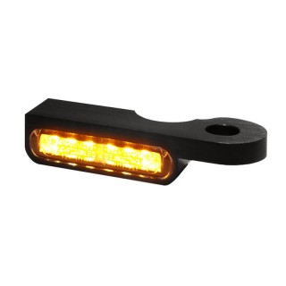 HEINZ BIKES BLACK FRONT LED TURN SIGNALS FOR HARLEY DAVIDSON SOFTAIL 2000-2014