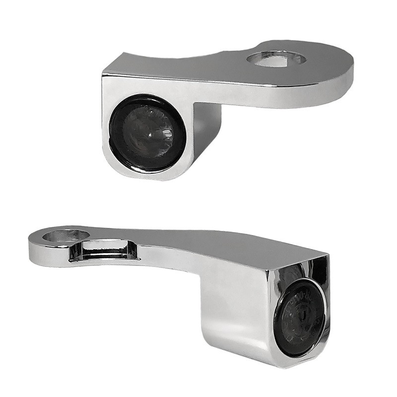 FRECCE LED ANTERIORI HEINZ BIKE SERIE NANO CROMATE TOURING 09-13 CON FRIZIONE A CAVO