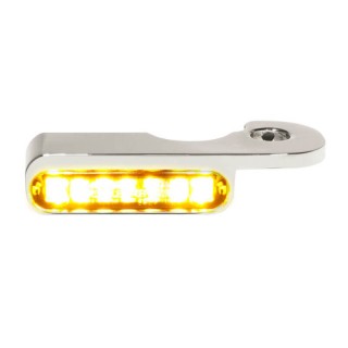 FRECCE LED ANTERIORI HEINZ BIKES CROMATE PER SOFTAIL BREAKOUT 2013-2014 FRIZIONE IDRAULICA