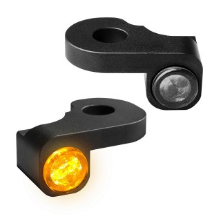 HEINZ BIKE NANO BLACK LED TURN SIGNALS SIDE LIGHT HARLEY STREET 2014-2017